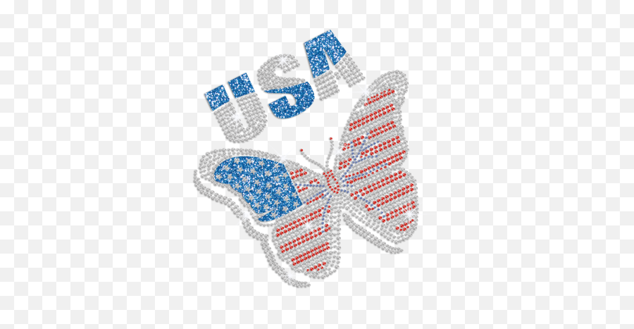 Bling Usa American Flag Butterfly - Butterfly Png American Flag Emoji,Buy Emotion Butterfly