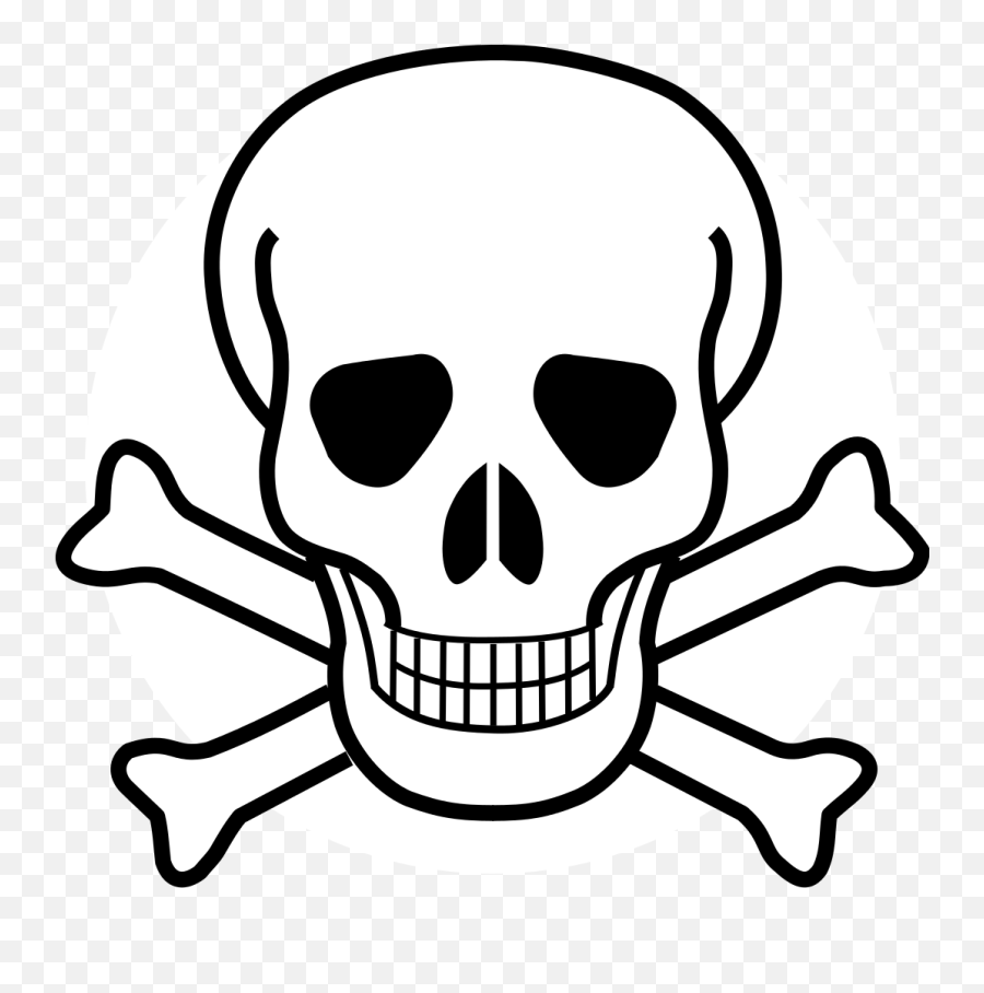 Dead Clipart Death Symbol - Peligro Simbolo De Muerte Emoji,Tskull Emoticon