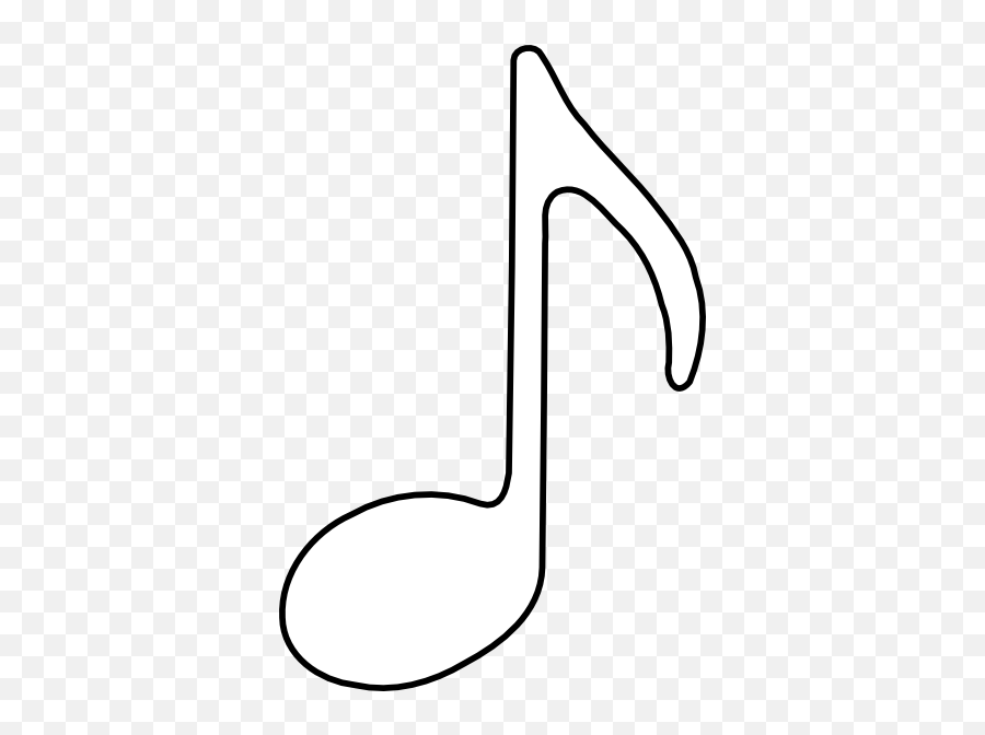 Free Eighth Note Outline Download Free - Music Note White Emoji,Music Note Emoticon Drop