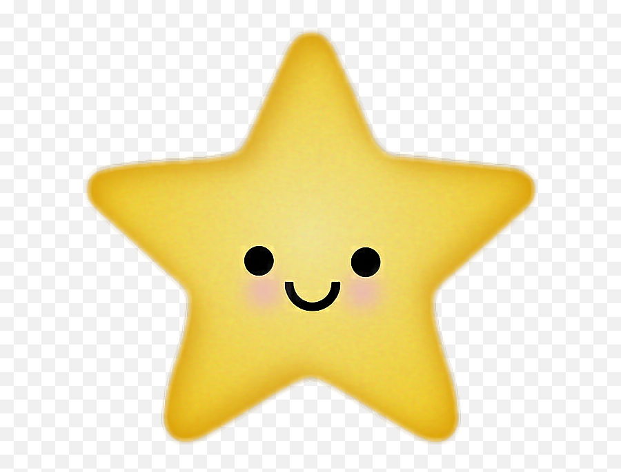 Download Hd Little Cute Star Yellow - Happy Emoji,Yellow Emoticons Star On Black Background
