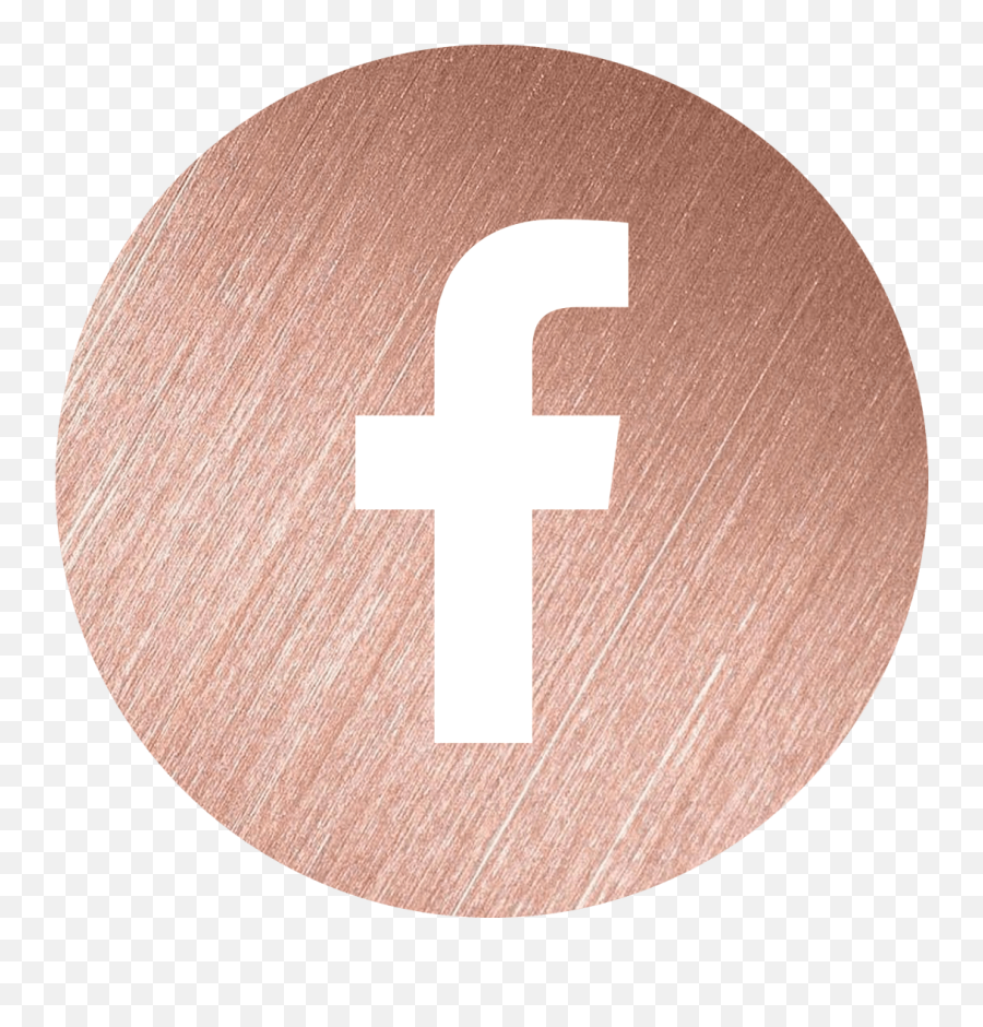 Rose Gold Facebook Logo Png Image With - Facebook Icon Aesthetic Rose Gold Emoji,Facebook Rose Emoji