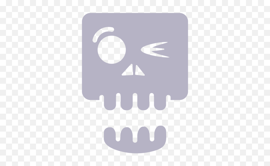 Winking Skull Silhouette Logo Transparent Png U0026 Svg Vector - Fictional Character Emoji,Skulll And Crossbones Emoji