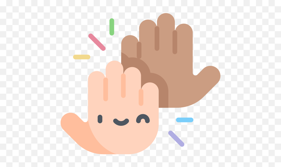 High Five - Free Hands And Gestures Icons Virtual High Five Emoji,Clapping Hands Emoji Free