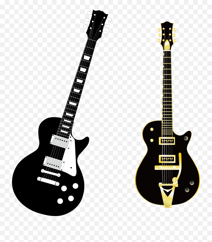 Guitar Amplifier Silhouette - Black Guitar Png Vector Emoji,Les Paul Guitar Emoticon For Facebook