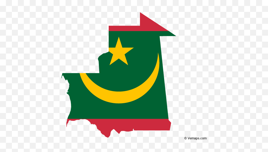 Flag Map Of Mauritania Free Vector Maps Mauritania Flag Emoji,Egyptian Flag Emoji