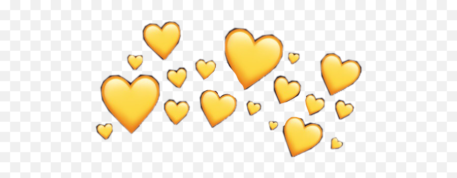 Filter Hearts Snapchat Love Yellow Sticker By Almostluna Emoji,Snapcaht Heart Emojies
