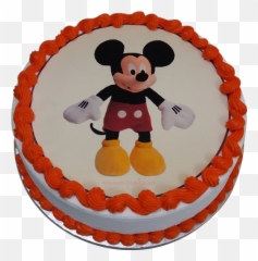 Cartoon Cake Mickey Mouse Cake - Mickey Mouse Photo Cake Design Emoji,Peach Emoji Cake