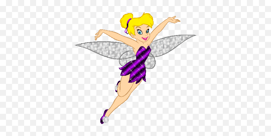 Smiley Gif - Flying Tinkerbell Animated Gif Emoji,Popcorn Emoticon Gif