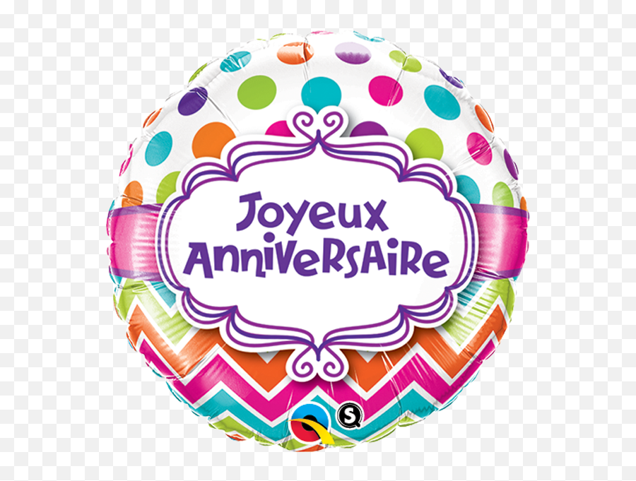 18 Joyeux Anniversaire Chevron Dots - French Language Joyeux Anniversaire Ballon Anniversaire Emoji,Chevron Emoji