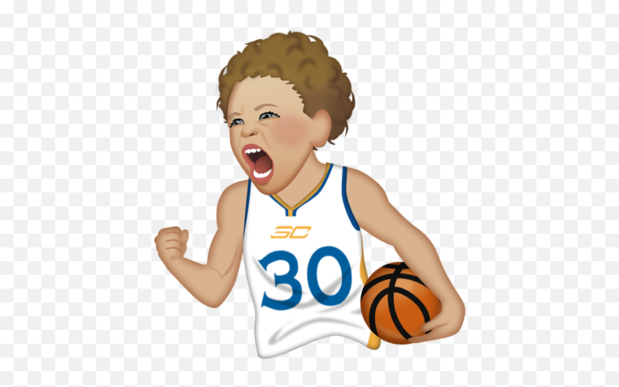 Riley Curry Rules Stephenu0027s Emoji App Thepostgamecom - Nike Basketball Cartoon,Iphone Basketball Emoji