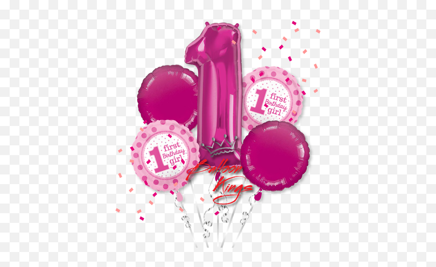 1st Birthday Girl Bouquet - Transparent 1st Birthday Png Emoji,Emoji Birthday Party For Girls