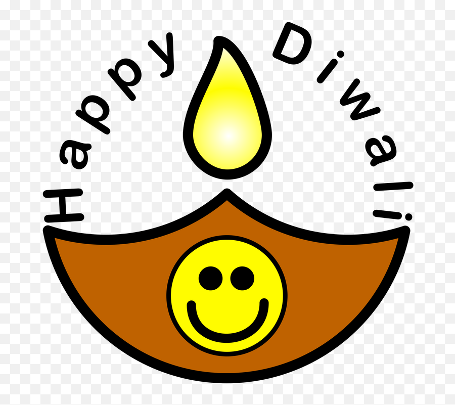 Happy Diwali - Smiley Rangoli Clipart Full Size Clipart Happy Emoji,Christmas Cracker Emoji