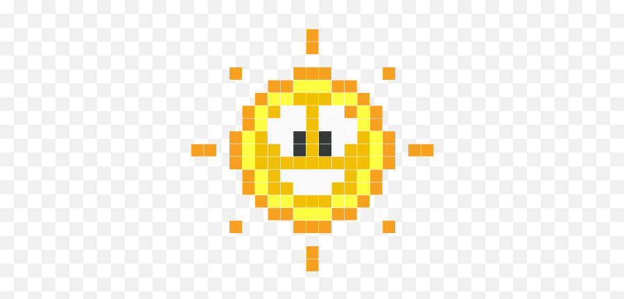 Soleil Rayonant - Pixel Emoji,Emoticon Soleil