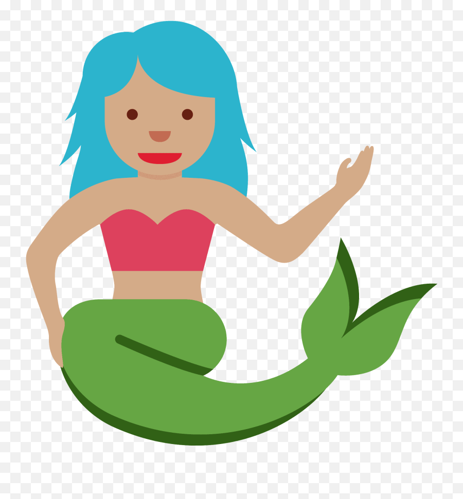 Mermaid Emoji Clipart - Mermaid Emoji,Girl Angel Emoji