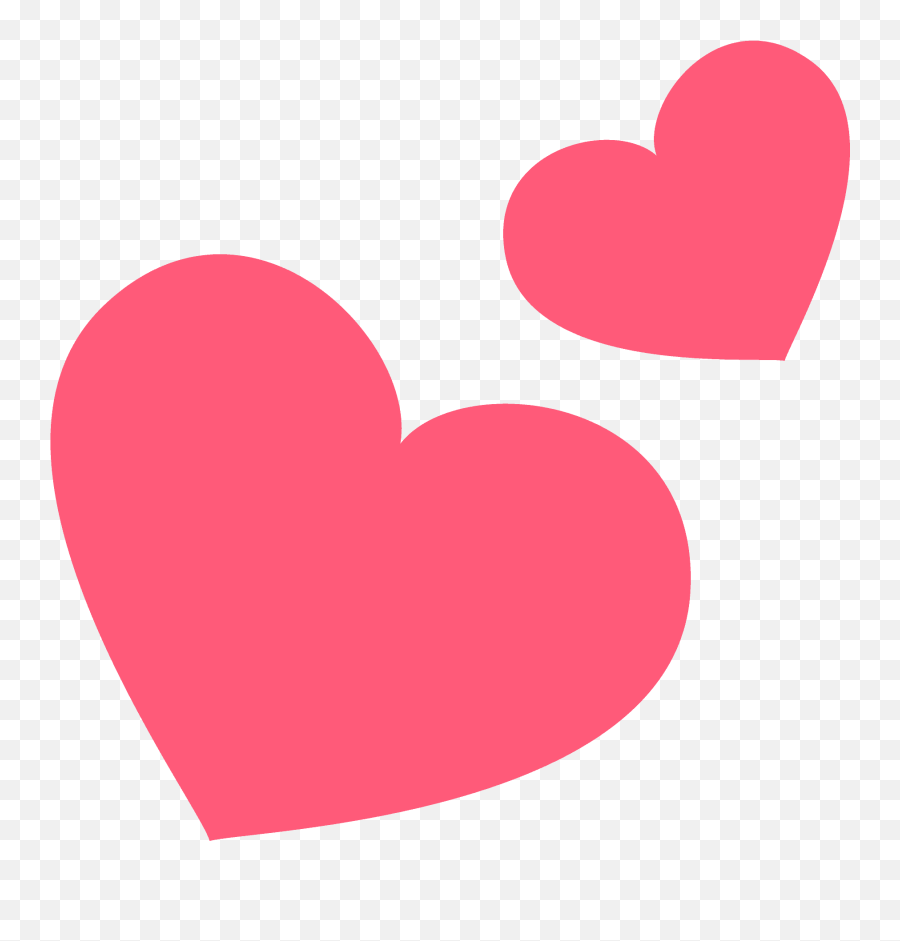 Two Hearts Emoji Clipart - Emoji Pink Heart Vector,Two Heart Emoji