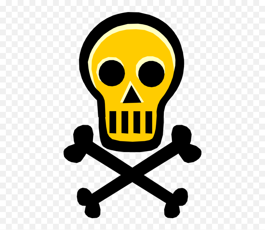 Skull Disease Symbol Clipart - Toxic Clipart Emoji,Tskull Emoticon