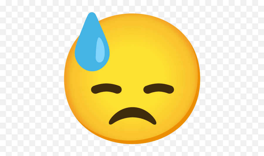 Gesicht In Kaltem Schweiss - Emoji,Heller Emojis