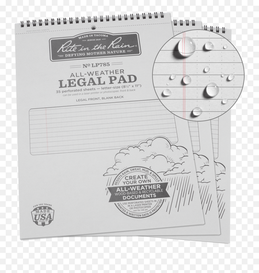 Rite In The Rain Weatherproof Legal Pad 85 X 11 - Rite In The Rain No Lp785 Emoji,Free Sewing Machine Emoji