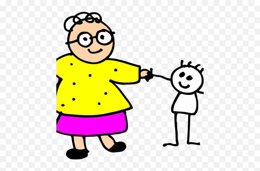 Little Tick Over - Drawing Of A Grandma And A Kid Emoji,Mixed Emotions Acapela