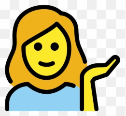 Woman Tipping Hand Emoji Clipart - Happy,Girl Emoji With Hand