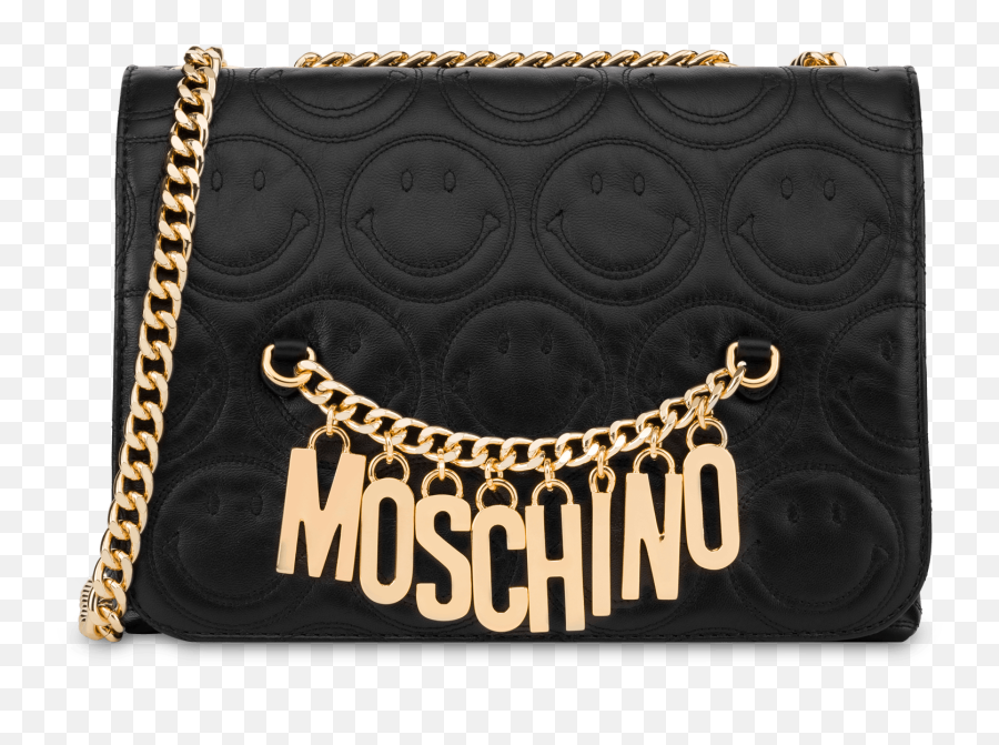 Shoulder Bag In Smileynappa Leather - Moschino Smiley Bag Emoji,Mi Piace Emoticon Con Sole