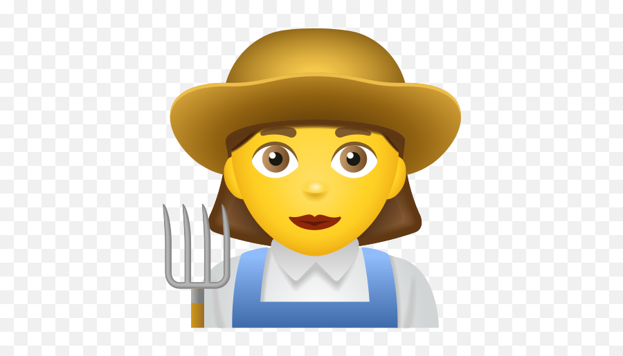 Woman Farmer Icon In Emoji Style - Smiley Memoji Police Female,Woman With Hat Emoji