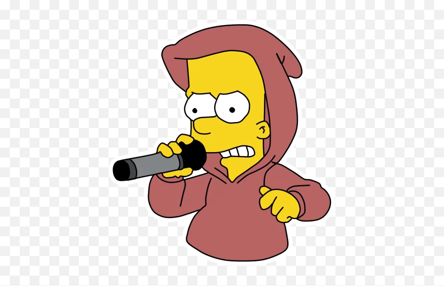 Bart Simpson Rap Battle Sticker - Sticker Mania Bart Simpson Rap Emoji,Simpsons Emojis.