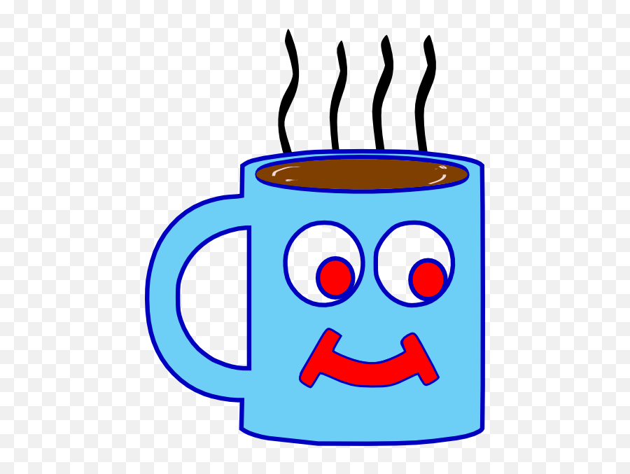 Blue Hot Chocolate Cup Clip Art At - Hot Cup Art Clip Emoji,Hot Chocolate Emoji