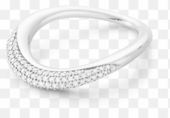 Offspring Silver Ring With Pavé Diamonds Georg Jensen - Solid Emoji,Evo 9 Silver With Work Emotions