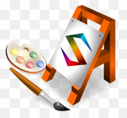 Painting Set - Easel Palette And Paintbrush Clipart Free Emoji,Art Pallet And Brush Emoji