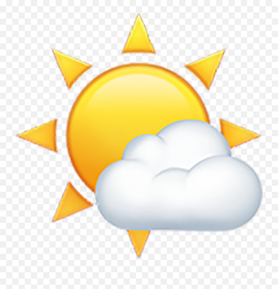 Sol Detrás De Una Pequeña Nube Copiar Pegar Emoji,Nube Emoji