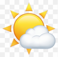 Sol Detrás De Una Pequeña Nube Copiar Pegar Emoji,Nube Emoji