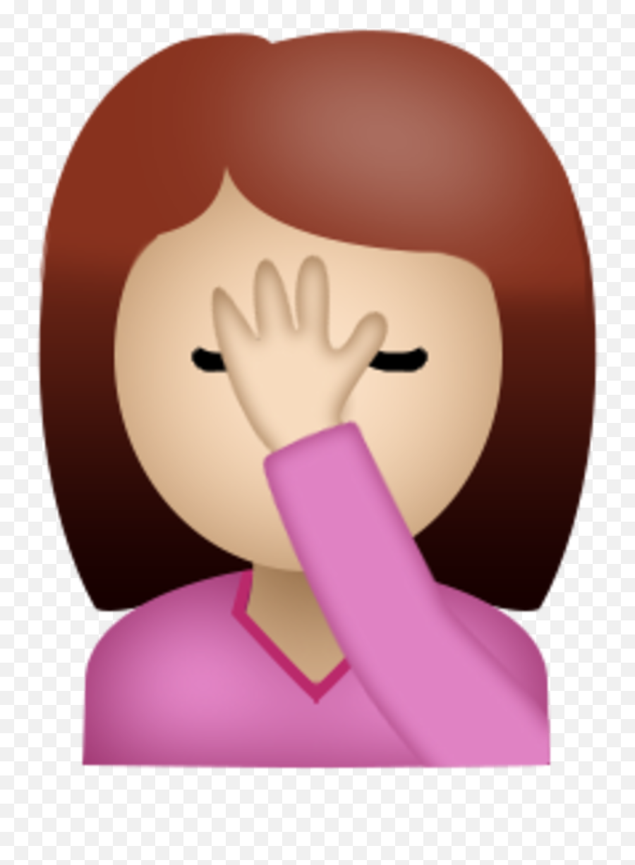Download Girl Sweating Emoji Png Image - Emoticono Mano En La Cara,Sweating Emoji