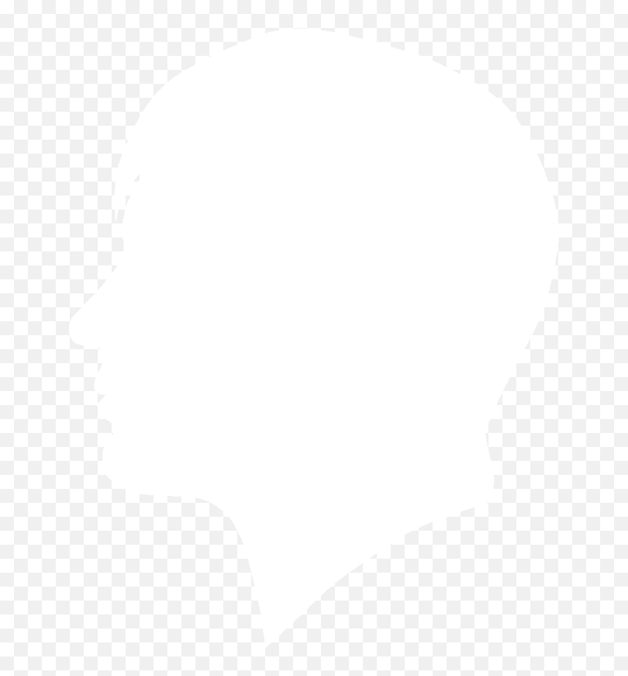 Doe - Man Head Silhouette Outline Clipart Full Size Male Head Silhouette White Emoji,Doe Emoji