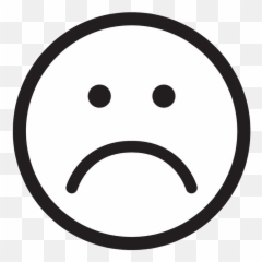 Frown Frownyface Sad Mad Face Sticker By Roman - Sad Smiley Clipart Black And White Emoji,Frown Emoticon