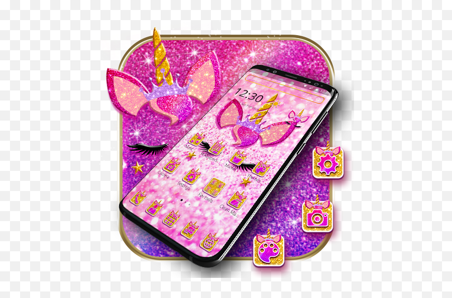 Pink Glitter Unicorn Theme - Aplikacije Na Google Playu Smartphone Emoji,Unicorn Emoji Phone Case