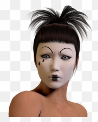 Woman Sad Make Up - Make Up Sad Face Emoji,Lonely Emotion