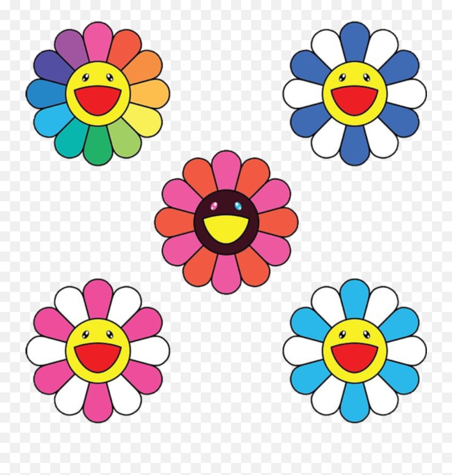 Kidcore Indie Stickers Png Emoji Set Moon Rainbow Abstract - Flower Kidcore,Emoji Wallpaper For Room