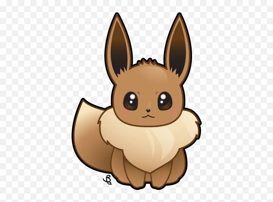 Download Hd Eevee Drawing Chibi - Eevee Lutions Emojis Happy,Drawing Of Emojis