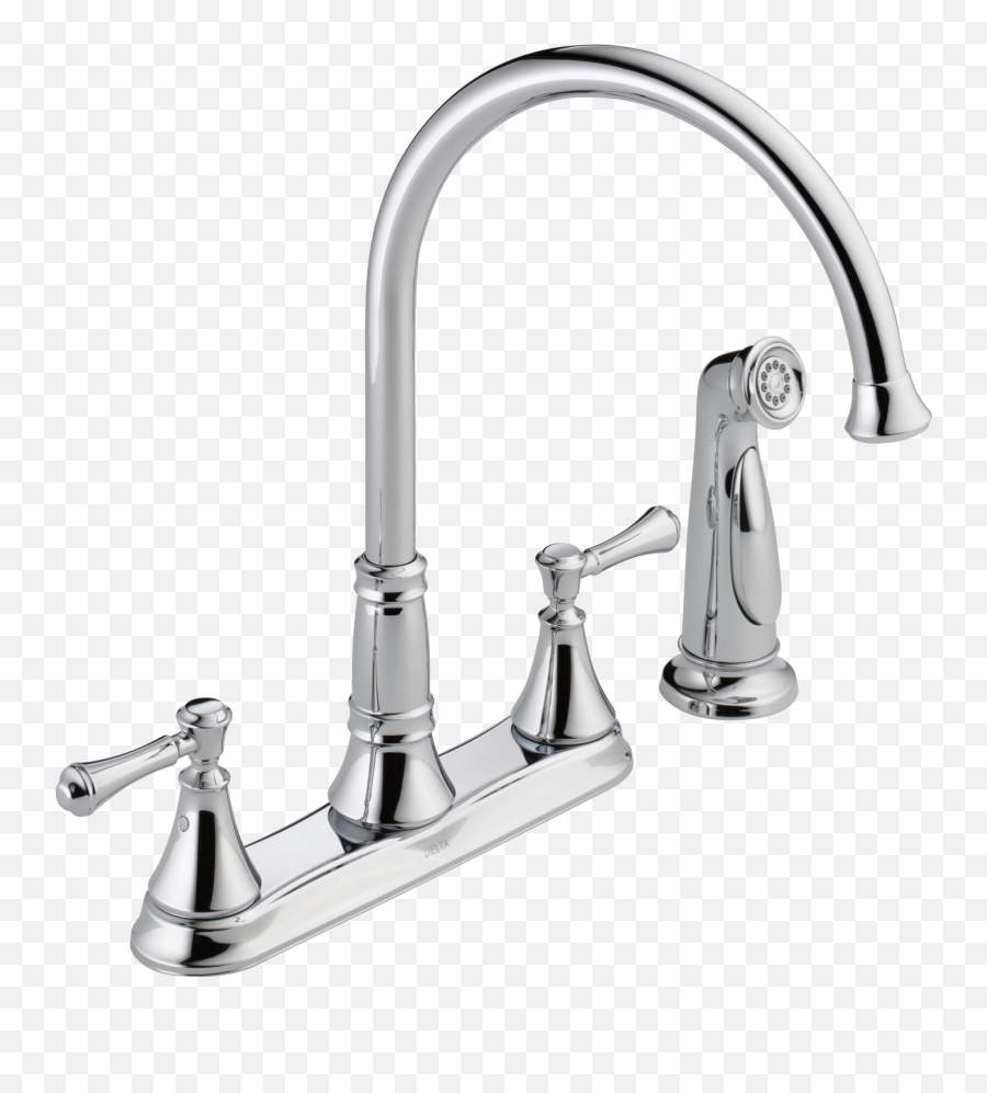 Two Handle Kitchen Faucet With Spray - Delta 2497lf Emoji,Guess The Emoji Level 48answers