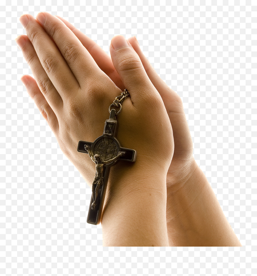 Download Hands Wallpaper Desktop Crucifix Prayer Praying - Transparent Praying Hands With Rosary Png Emoji,Praying Hand Emoticon