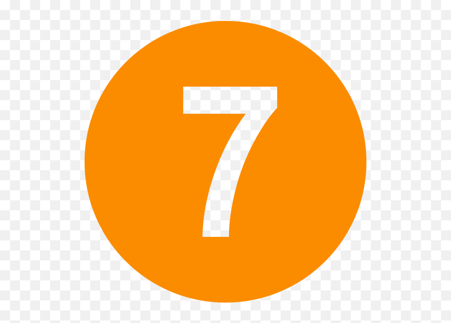 Fileeo Circle Orange Number - 7svg Wikimedia Commons Number 7 Color Orange Emoji,Emoji Font 7
