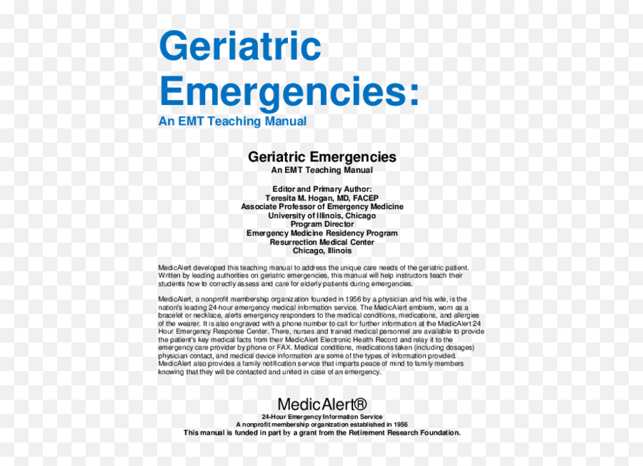 Pdf Geriatric Emergencies An Emt Teaching Manual Geriatric - Death Notice Emoji,Emotion And Intertrochanteric Fracture