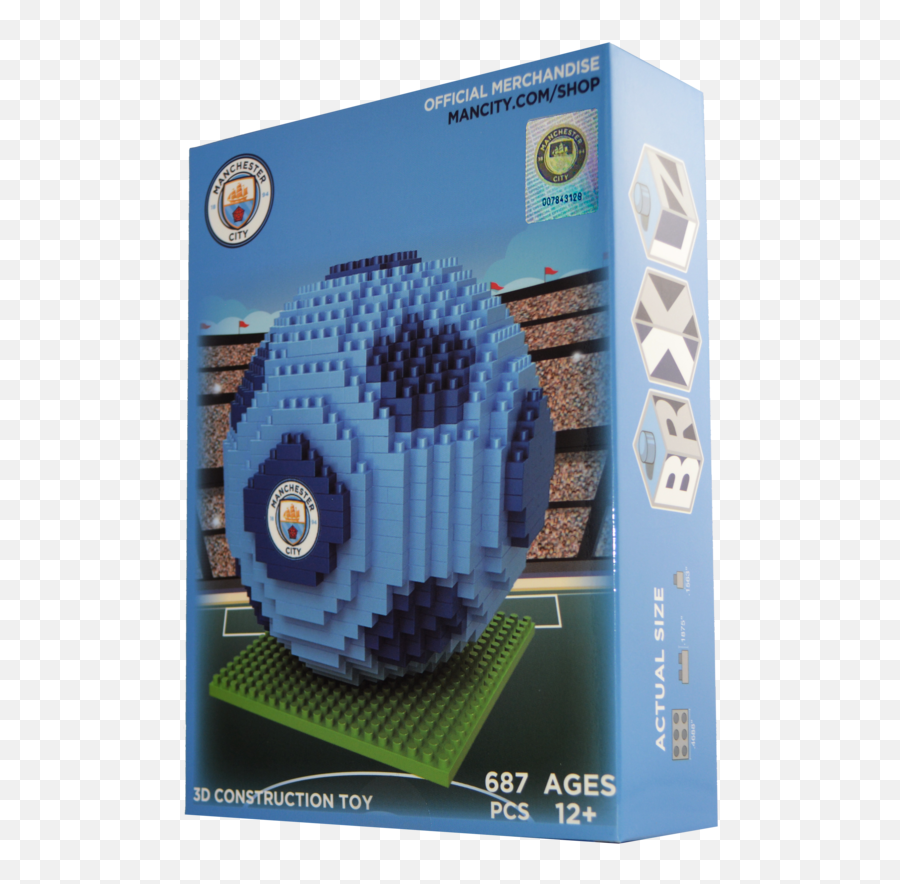 Brxlz Manchester City Fc Soccer Ball 3d - Foco Football Brxlz Stadium Construction Building Toy 3d Premier League One Emoji,Soccor Ball Building Emoji