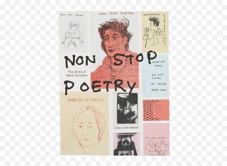 Book Poet Poetry Cover Aesthetic Sticker By - Mark Gonzales Non Stop Poetry Emoji,Great Emojis To Cover Private Parts