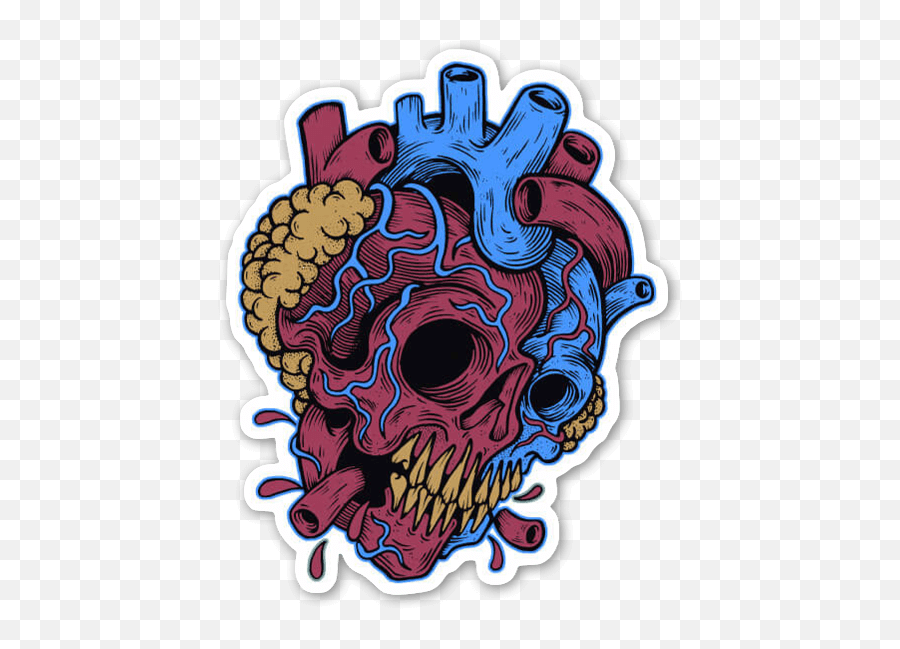 Skullheart Sticker Emoji,Graffiti Emoji