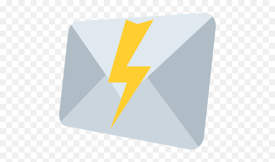 Envelope With Lightning Emoji High Definition Big Picture - Horizontal,All The Emojis Meaning