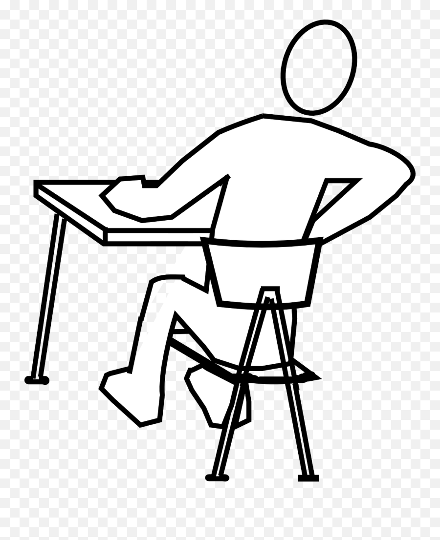 Person Sitting In Chair Drawing - Clip Art Library Draw A Person Sitting Emoji,Back Pain Emoji
