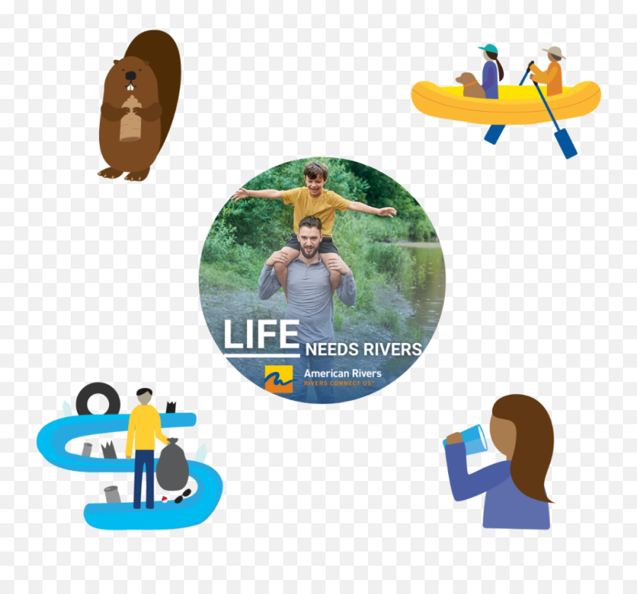 Life Needs Rivers American Rivers - Leisure Emoji,Arizona Related Emojis