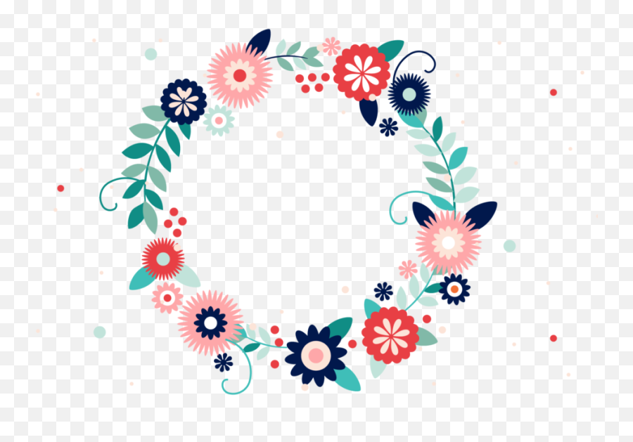 Flores Frame Png Hd Hubpng Es - Vector Wreath Flower Png Emoji,Flores Emojis Png
